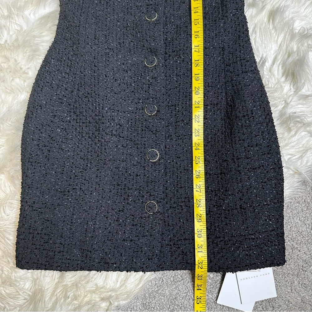 Nwt‎ black endless rose Anthropologie sleeveless tweed dress nwt - Picture 15 of 17